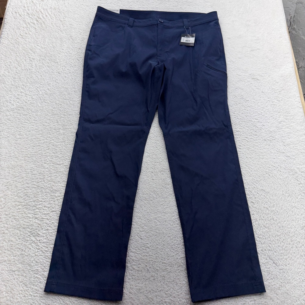 NWT Eddie Bauer Rainier Pant Womens 18 Navy Blue Outdoor Hiking Stretch Straight